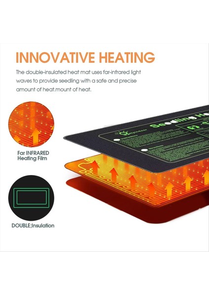Sürüngen Isıtma Ped 10X20.75 Inç Ayarlanabilir Sabit Sıcaklık Fide Isıtma Pedi Bitki Yetiştirme Ped Eu-Plug Için (Yurt Dışından) fırsatları