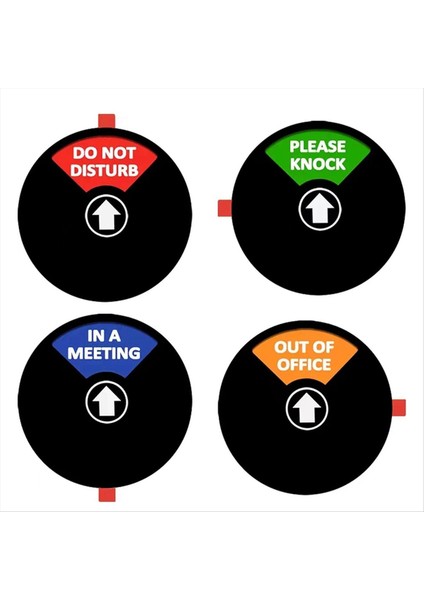 4pcs Akrilik Gizlilik Işareti, Rahatsız Etmeyin/lütfen Ofis Çıkın/bir Toplantı Işaretinde, Ofis Kapısı Işareti (5inch, Siyah) (Yurt Dışından)