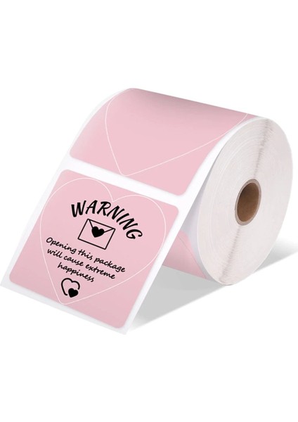 Nakliye Etiket Yazıcı Etiket Sticker Yuvarlak Etiket Kare Etiket Dıy Logo Tasarımı Küçük Işletme 3x3 500PCS Pink (Yurt Dışından)