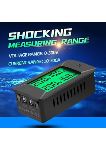 Dijital Voltaj Akım Metre Güç Dedektörü Voltaj Dedektörü Monitör Test Cihazı DC0-300V 300A LCD Güç Ölçer PZEM-025 (Yurt Dışından) fırsatları