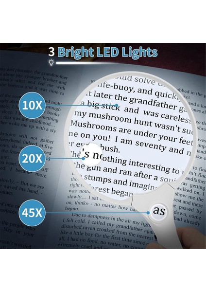 30X 60X Kuyumcular Loupe Paketi 10X 20X 45X ile Loupe Paketi Yaşlılar Için Işıkla (Yurt Dışından) fırsatları