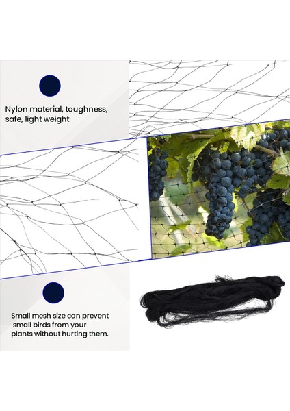 Siyah Naylon Anti Kuş Net Net Ağ Örgüsü Meyve Mahsulü Bitki Ağacı Kuş Avı Netting 15X7.5M (Yurt Dışından) indirimleri