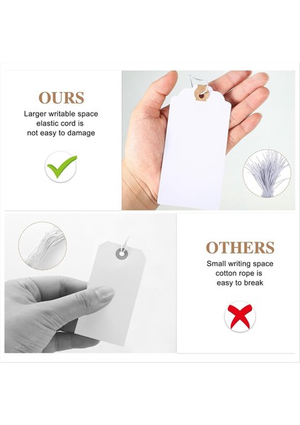 Elastik Dize Işaretli 120 Paket Etiketleri Dize Ekli Takviyeli Delikli Asma Etiketleri Yazılabilir Etiketler 4.76X2.36INCH (Yurt Dışından) modelleri