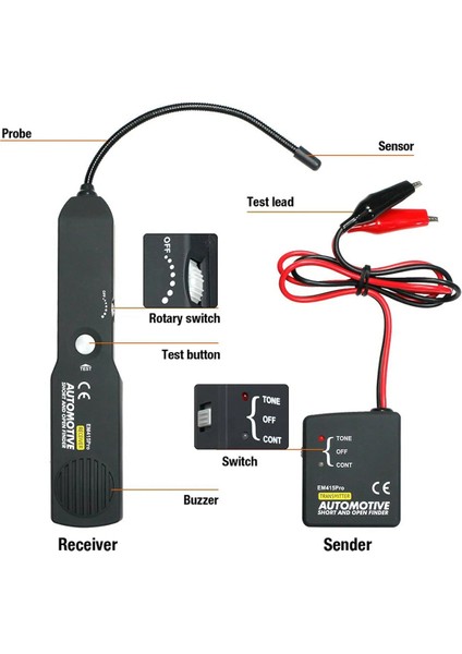 EM415PRO Otomotiv Elektrik Açık ve Kısa Bulucu Devre Test Cihazı Dc 6-42V Araç Tamir Kablosu Devre Kablosu Izleyicisi (Yurt Dışından) fiyatları