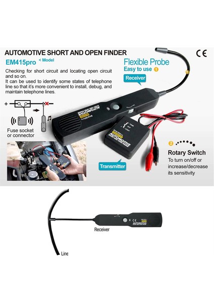 EM415PRO Otomotiv Elektrik Açık ve Kısa Bulucu Devre Test Cihazı Dc 6-42V Araç Tamir Kablosu Devre Kablosu Izleyicisi (Yurt Dışından) modelleri