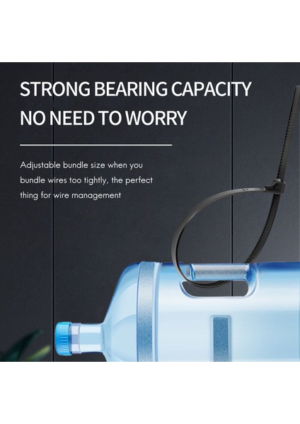 Kurtulabilir Fermuar Bağları 12 Inç Ağır Hizmet Tipi Zip Kravat Kalın Siyah Kablo Bağları 100LB Gerilme Mukavemeti Naylon Kablo Tel Bağları 100 Pcs (Yurt Dışından) fiyatları