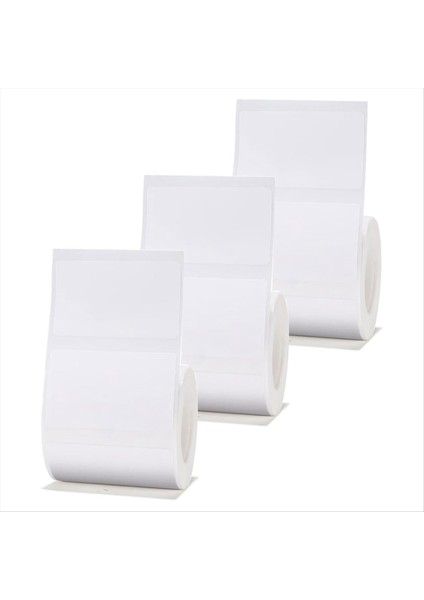 3 Rulo Beyaz Etiket Kağıdı Beyaz 50X30MM B1 B21 B3S Etiket Maker Su Geçirmez, Kendi Yapışkanlı Etiket Kağıdı (Yurt Dışından)