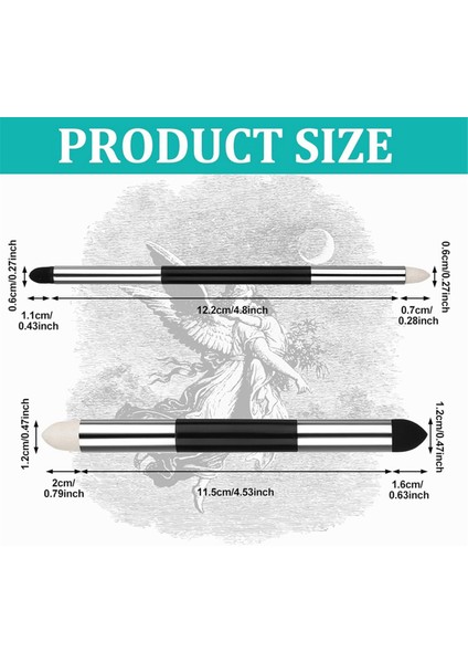 12 Adet Karıştırma Sünger Kalem Çift Başlı Yıkanabilir Ovma Sünger Fırçası (Yurt Dışından) fiyatları