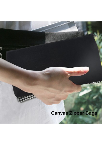 40 Pc Tuval Fermuarı Torbalar Tuval Makyaj Çantaları Kalem Kılıfı Boş Diy Zanaat Çantaları Seyahat Diy Craft Okulu Siyah (Yurt Dışından) indirimleri