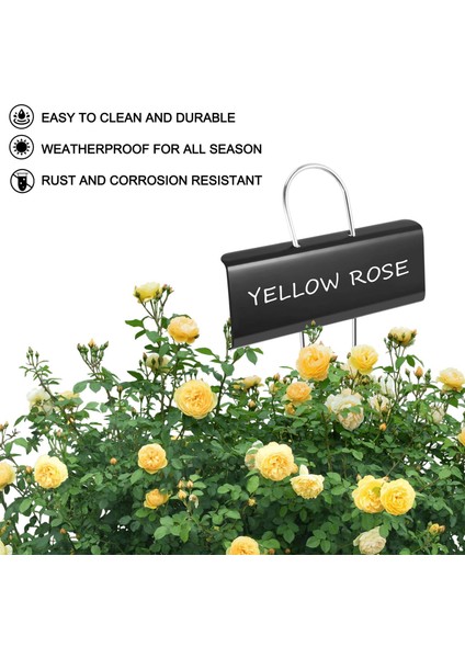 30 Pcs Metal Bitki Etiketleri Hava Durumu Geçirmez Bahçe Işaretleri Sebzeler Için Yeniden Kullanılabilir Kreş Etiketleri Bitki Çiçek Serası Siyah (Yurt Dışından) modelleri