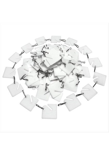 120 Pcs Anahtar Etiketler Yuvalı Plastik Asılı Etiketler 1,5 Inç Beyaz Etiketler Metal Çırpı Kancaları ile Anahtar Dolaplar Kutuları Dolaplar (Yurt Dışından)