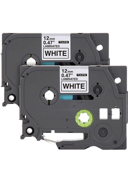 Kardeş P-Press Tze Için Etiket Bandı Değiştirme 12MM 0.47 Inç Lamine 26.2 Feet Beyaz (8m), 2 Paket (Yurt Dışından)