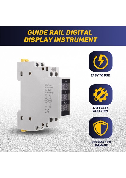 Kılavuz Ray Dijital Ekran Aleti Üç Fazlı Tek Fazlı Voltaj ve Mevcut Hertz Metre Ac Mini Modülü Bavz-3r (Yurt Dışından) fırsatları