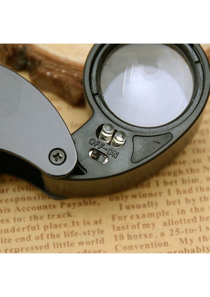 40X Mini Loupe Işıklı Büyüteç Cam Göz Kuyumcuları LED Işıklar Taşınabilir Katlanır Mücevher Paraları Antik (Yurt Dışından) modelleri