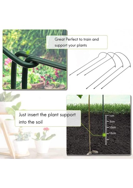 4 Paket Fabrikası Destek Sehpa Metal Bahçe Fabrikası Yeşil Yarım Yuvarlak Bitki Destek Halkası Bitki Kafes Bitki Desteği (Yurt Dışından) indirimleri