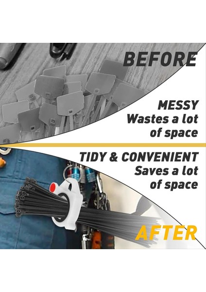 Zip Tie Organizer Kablo Tie Organizer Tutucu Karanlıkta Güçlü Verimli Çözüm 8 Pcs (Yurt Dışından) modelleri