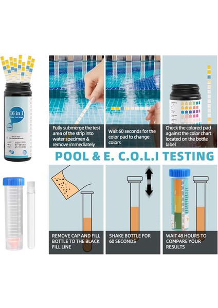 Içme Suyu Testi Kiti Şeridi - Musluk Kuyu Su, Sıcak Küvet Test Şeridi, Spa Test Şeridi, Havuz Test Şeridi Için 17 Içinde Su Testi (Yurt Dışından) modelleri