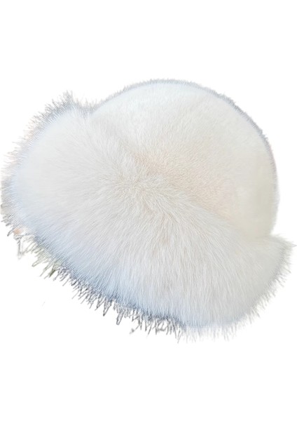 Kuş Tüyü Sonbahar-Kış Soğuktan Koruyan, Isıtıcı, Kalınlaştırılmış, Büyük Şapka Kenarı, Kulak Korumalı, Yuvarlak Tepeli Şapka (Yurt Dışından)