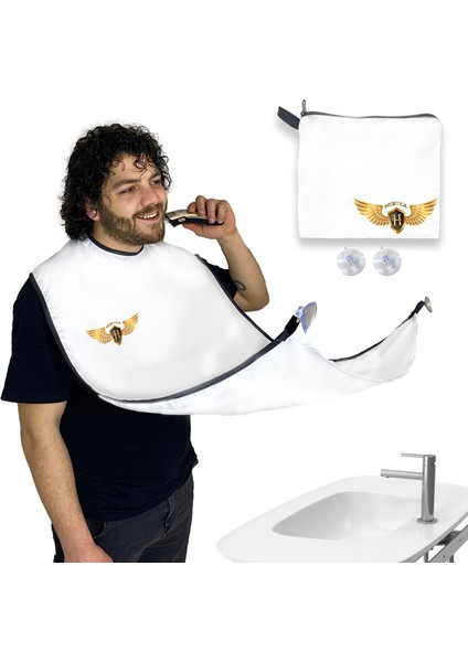 Saç Sakal Bakım ve Tıraş Önlüğü Beyaz
