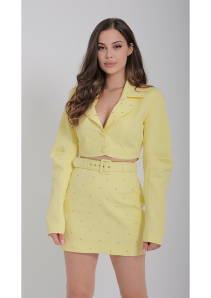 Kadın Taş Detaylı Ceket Takım fiyatları