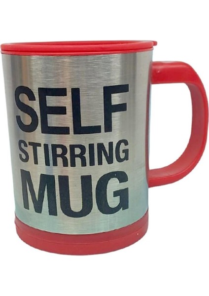 Kendi Karıştıran Mikser Bardak Self Stırrıng Mug Kırmızı Renk