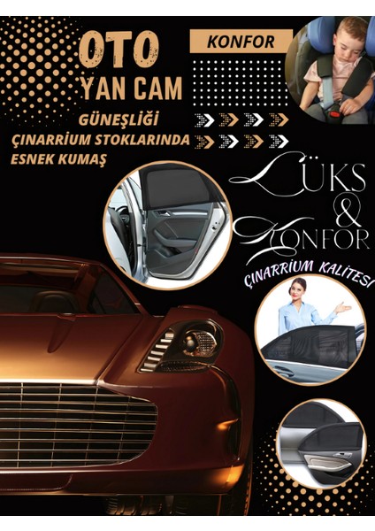 Honda Civic 2001-2005 Vtec Uyumlu Özel 2'li Oto Yan Cam Güneşliği, Arka Cam Güneşliği/perde modelleri