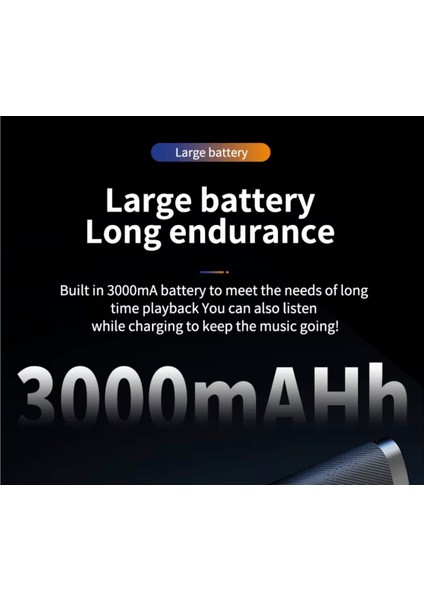 Kablosuz bluetooth soundbar hoparlör ses sistemi güçlü bas özellikli surround uzun şarj süresi