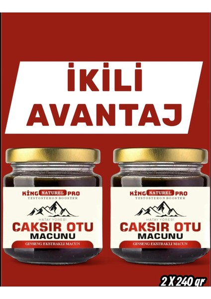 King 2 x 245 gr Pro Naturel Çakşır Otu Macunu Ballı Polenli