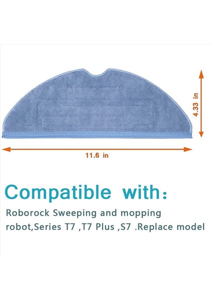 T7 Plus S7 Için 16 Adet Vakumlu Paspas Yedek Pedleri Yeniden Kullanılabilir Zemin Uzmanı Islak Mikrofiber Yumuşak Ped (Yurt Dışından) fırsatları