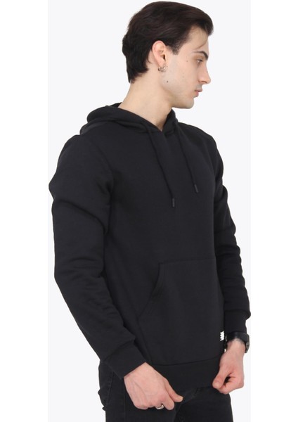 5490 (5281) Kapşonlu 3 Iplik Şardonlu Kanguru Cep Sweat