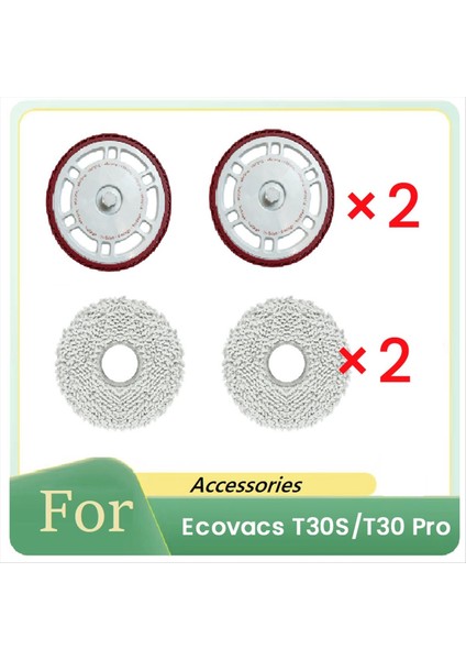 T30S/T30 Pro Robot Süpürge Tahtası Temizleyici Kiti Için 4 Adet Bez ve Paspas Tutucu (Yurt Dışından)