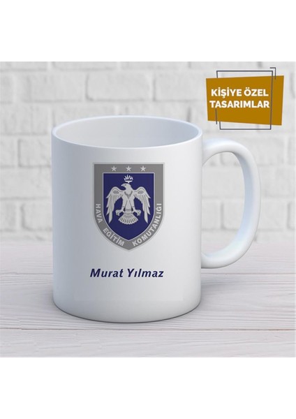 Kişiye Özel Isim Yazılabilir Hava Eğitim Komutanlığı Kupa Bardak