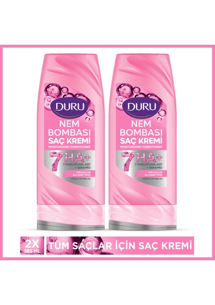Nem Bombası Tüm Saçlar Için Saç Kremi 2X385 ml