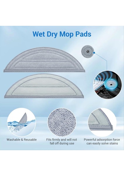 Saros 10 / S9 Maxv Ultra / G30 Elektrikli Süpürge Parçaları Ana Silindir Yan Fırça Hepa Filtre Paspas Bezi Toz Torbaları (Yurt Dışından) fiyatları