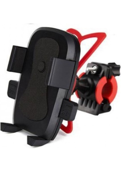 Lastik Destekli Standlı Bisiklet Telefon Tutucu