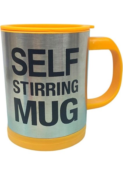 Kendi Karıştıran Mikser Bardak Self Stırrıng Mug Sarı Renk