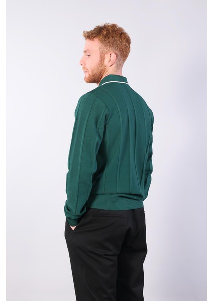 3005 Yaka Fermaurlı Çizgili Gömlek Yaka Kazak fırsatları