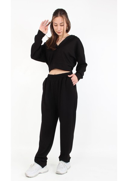 6498 ( N-1773 ) Kruvaze Kapşonlu Takım