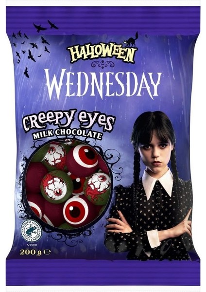 Halloween Wednesday Creepy Eyes Milk Chocolate 200G