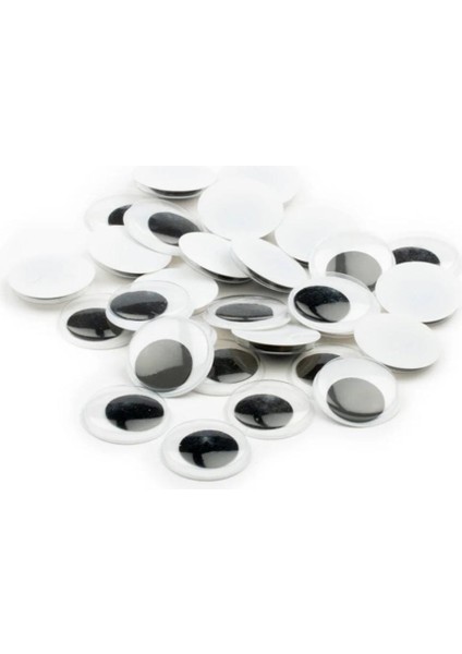 15 mm Siyah Beyaz Oynar Göz -50 Adet fiyatları