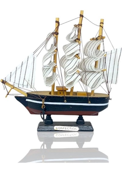 Orta Boy Dekoratif Ahşap Gemi Model4