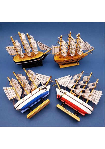 Orta Boy Dekoratif Ahşap Gemi Model5