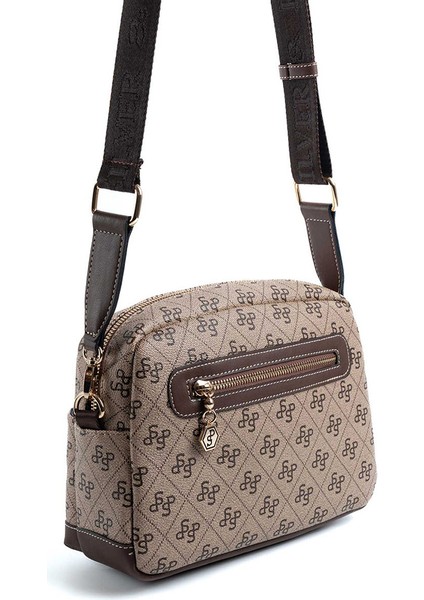 Kadın Çapraz Çanta 1201-47992 Sılver Polo Çapraz Bayan Çantası M178 Koyu Bej-Mat Kahve fırsatları