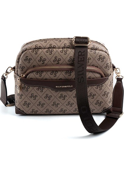 Kadın Çapraz Çanta 1201-47992 Sılver Polo Çapraz Bayan Çantası M178 Koyu Bej-Mat Kahve indirimleri