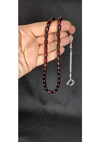 Sevgiliye Özel Hediye Çubuk Kehribar Tesbih Kapsül Kesim Kahverengi H-1324. fırsatları