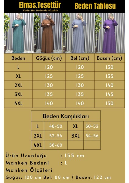 Kadın Tesettür Giyim Büyük Beden Kolu Şeritli Elbise modelleri