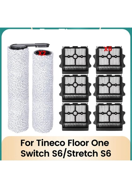 Floor One Switch S6/stretch S6 Islak Kuru Elektrikli Süpürge Yedek Parçaları Silindir Fırça Yığın Filtre Aksesuarları (Yurt Dışından)