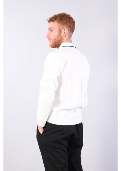 3005 Yaka Fermaurlı Çizgili Gömlek Yaka Kazak fırsatları