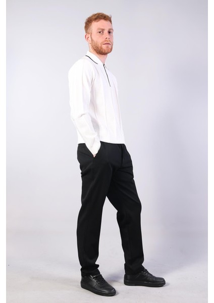 3005 Yaka Fermaurlı Çizgili Gömlek Yaka Kazak indirimleri