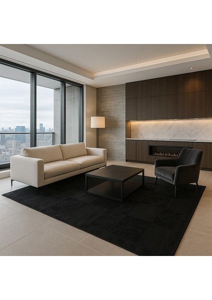 Agkhome Agkhome Lalee Avantgarde Black Parça Halı 294X205 cm